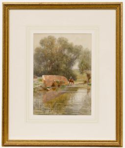Henry Charles Jarvis (1867-1955) - Watercolour, In the Lambourn Valley
