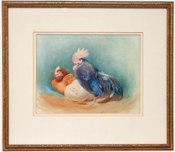 Attrib. Lindsay Macarthur - Watercolour, Study of Fowls in a Farmyard