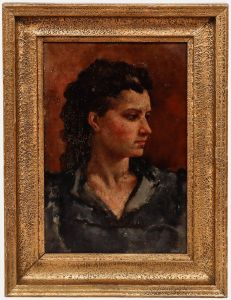 Early 20th Century Oil - Woman in Profile
