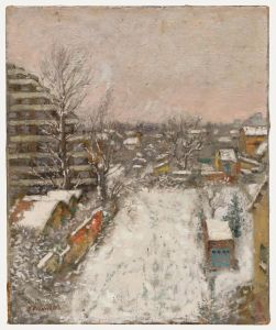 Sigurd Fredriksen (1907-1986) - Mid 20th Century Oil, Snowy Garden