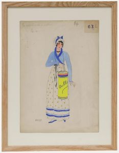 Édouard Halouze - Framed Early 20th Century Gouache, The Wafer Seller