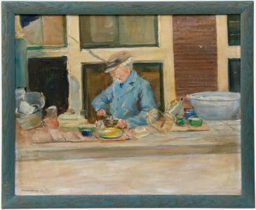 Albert Mulder (1889-1987) - Framed Mid 20th Century Oil, The Repair Shop
