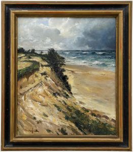 Peter Sandvogl (b.1928) - 20th Century Oil, Beach Cliffs