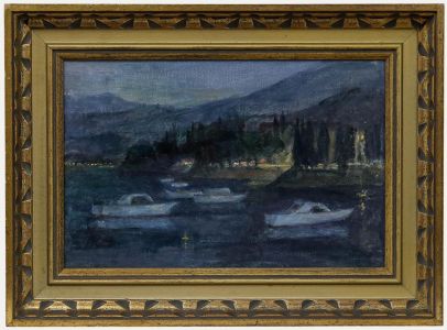 Attrib. Margaret Adelaide Norman (1908-1976) -1974 Oil, Dubrovnik Boats by Night