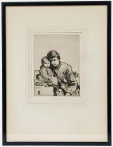 William Lee Hankey (1869-1952) - Framed Etching, Mother & Child