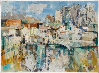 Albert Lauzero (1909 -2006) - Mid 20th Century Oil, Gressonieres a Bellefontaine