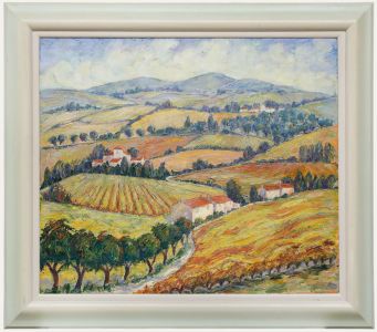 Emmy Elphick - Framed 20th Century Oil, Aude Landscape