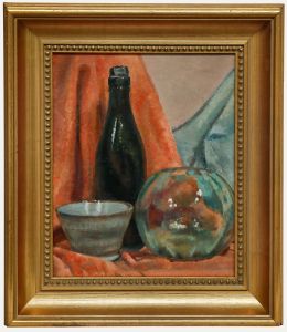 Leslie Charles Boyce (1892-1989) -Mid 20th Century Oil, Still Life with Fishbowl