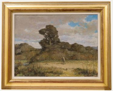 R. A. Wyatt - Framed 20th Century Oil, Simple Pleasures - Rough Shooting
