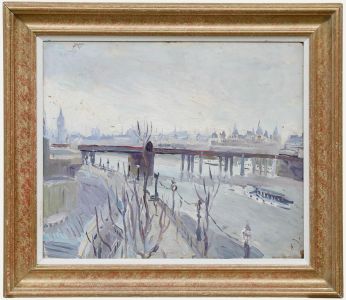 Impressionist 20th Century Oil - Charing Cross Bridge