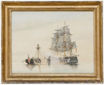 Framed 19th Century Watercolour - Le Généreux