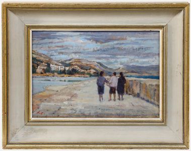 Rita Greig (1920-2011) - Framed 20th Century Oil, Evening Stroll, Altea