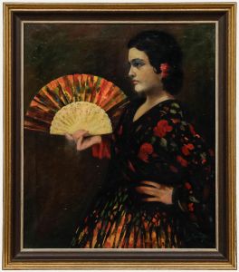 Ladislav Szödy (1902-1973) - Framed Mid 20th Century Oil, Portrait of Maria