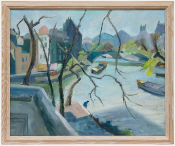 Anne Durham - Framed 20th Century Oil, Ile St Louis