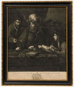 Ravenet after Rembrandt - 1767 Engraving, The Lord of the Vineyard