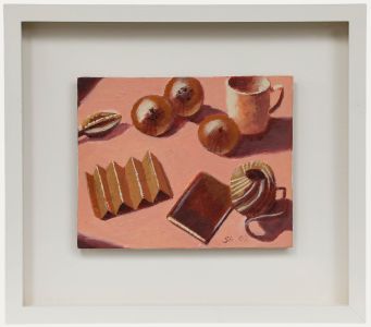 Framed Contemporary Oil - Still Life with Yarn