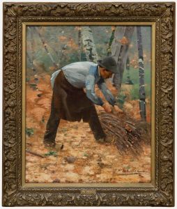 Alfred Smith - Impressionist 1894 Oil, The Gatherer