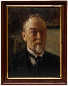 Gabriel von Hackl (1843-1926) - Framed Early 20th Century Oil, Self Portrait