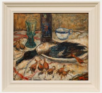 Jehan Frison - Framed Mid 20th Century Oil, Still Life with Poultry