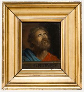 Miniature 18th Century Oil - Saint Peter