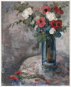 Leonard Beard (1942-2007) - Contemporary Oil, Flowers in a Glass Vase