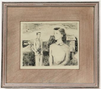 Henry Cliffe (1919-1983) - 1946 Lithograph, Two Figures