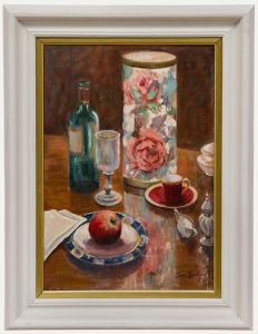 Gene Deal - Framed 20th Century Oil, After Supper