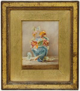 Pauline Walker - Framed Late 19th Century Watercolour, Floral Still Life