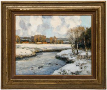 Louis Willem van Soest (1867-1948) - Framed Mid 20th Century Oil, White Fields
