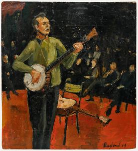 Frederick England (b.1939) - Oil, Pete Seegar at the Royal Albert Hall