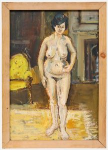 Frederick England (b.1939) - Framed Mid 20th Century Oil, Ann & The Yellow Chair