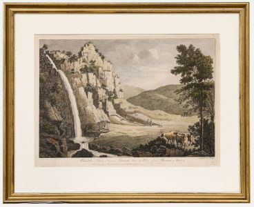 John Boydell (1720-1804) - Framed 1750 Engraving, View of Rhaidder Fawr