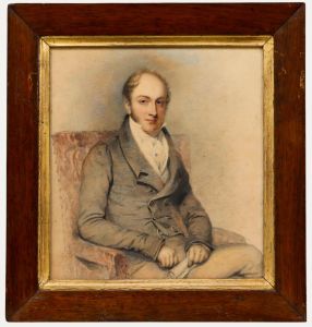 Framed 19th Century Watercolour - Portrait of a Gentleman