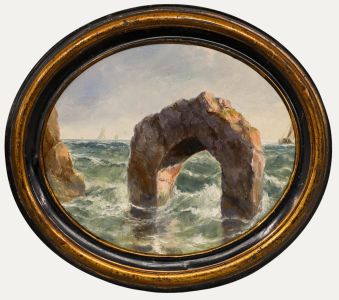 19th Century Oil - The Arched Rock