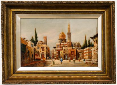 After Karl Kaufmann (1843-1902/05) - Oil, The Funerary Complex of Sultan Qaytbay