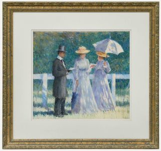 Impressionist Early 20th Century Pastel - In the Park