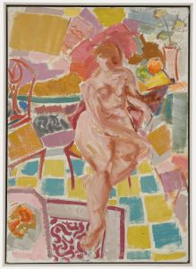 Gerald A. Meares (1911-1975) - 20th Century Oil, Nude in a Patterned Room