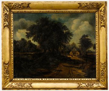 Manner of Meindert Hobbema (1638-1709) - 18th Century Oil, Road to the Farm
