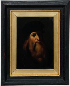 Italian School Early 20th Century Oil - Portrait of Leonardo da Vinci