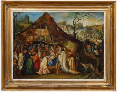 Framed Late 19th Century Oil - The Nativity