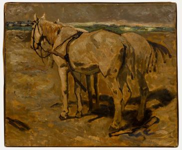 Early 20th Century Oil - Work Horses