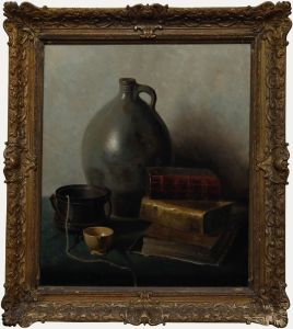 Henk Bos (1901-1979) - Dutch School 1947 Oil, Still Life with Books