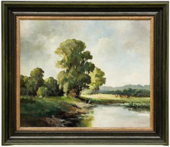 Martin Mooser (1910-2008) - 20th Century Oil, Bavarian River