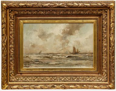 A. Claessen - Framed Late 19th Century Oil, Fishing at Sea