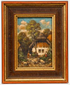 Heuberger - Framed Late 19th Century Oil, Meeting the Shepherd