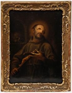 Spanish School 17th Century Oil - St. Francis of Assisi in Ecstasy