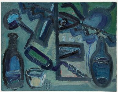 Gunnar Funck (1913-1975) - Mid 20th Century Oil, Ash, Tools & Bottles