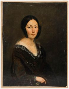 Mid 19th Century Oil - Lady with Quill