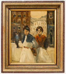 Early 20th Century Oil - Two Ladies