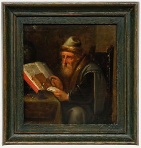 After David Teniers (1610-1690) - 19th Century Oil, A Philosopher in his Study
